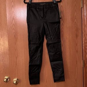 Black Faux leather pants, size Medium, NWT